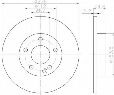 HELLA PAGID 8dd355111041 -  Тормозной диск